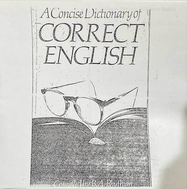 A concise dictionary of correct english (copy)