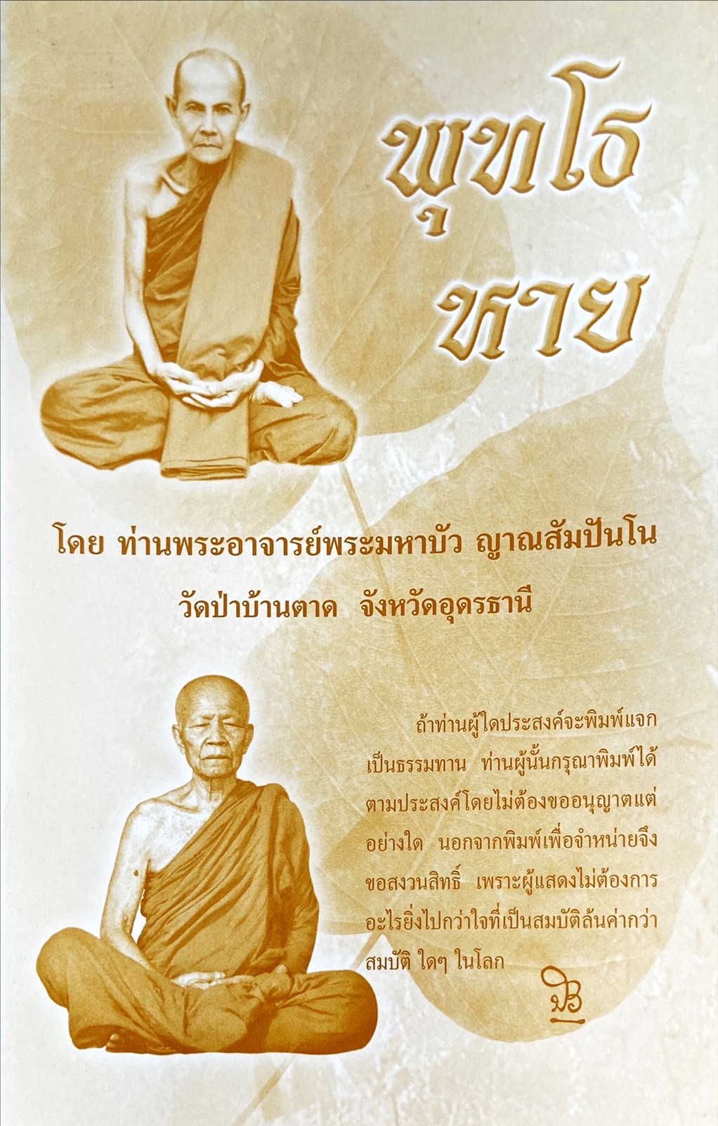 พุทธโธหาย